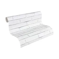 A.S. Creation Authentic Walls | 301692 | Papier Peint Imitation Brique Pierre En Papier | Gris