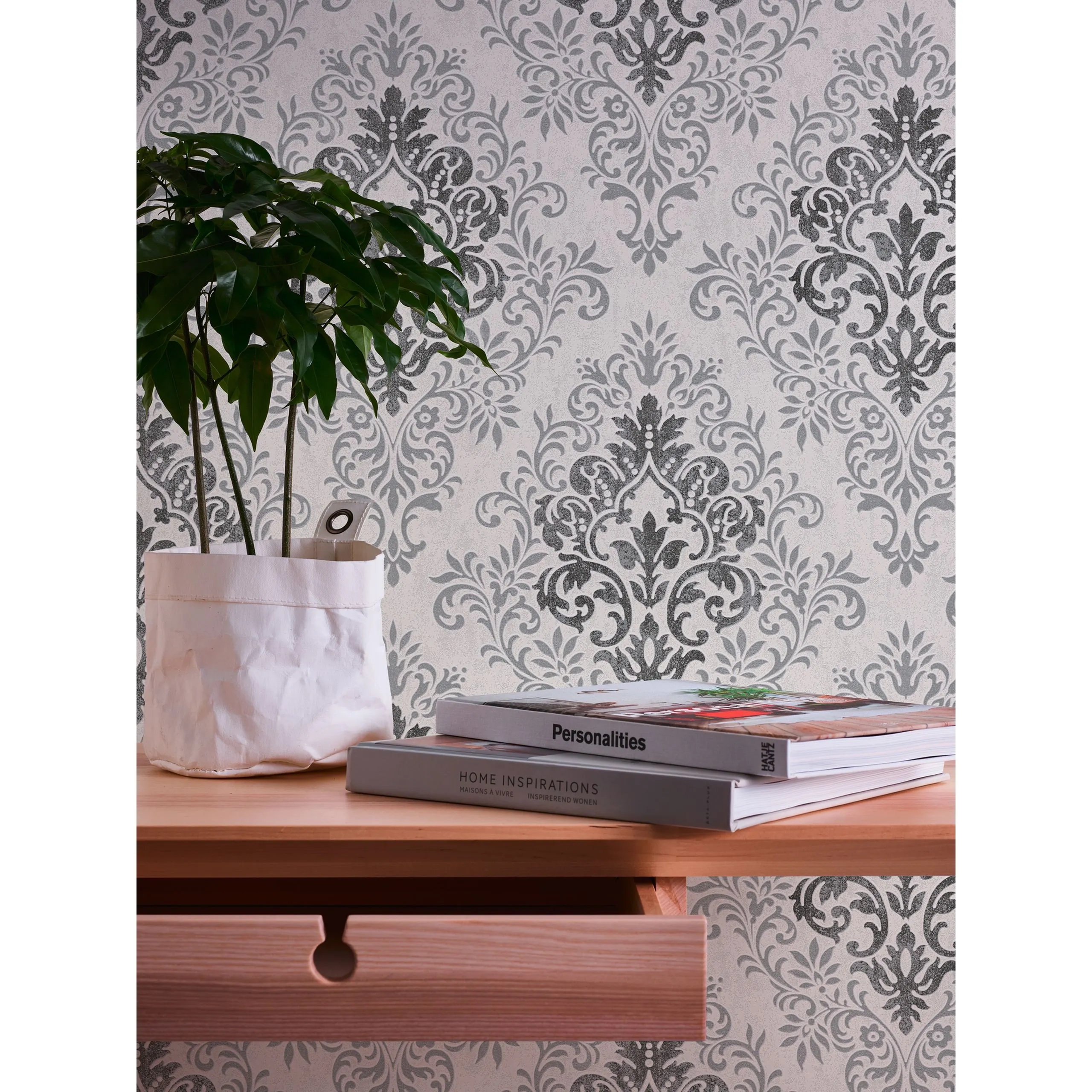 A.S. Creation Jette 4 | 339241 | Papier Peint Intissé Baroque | 0.53 M X 10.05 M | Gris 6 A.S. Creation Jette 4 | 339241 | Papier Peint Intissé Baroque | 0.53 M X 10.05 M | Gris – Image 4