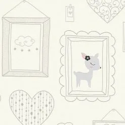 A.S. Creation Boys & Girls 6 | 369911 | Papier Peint Intissé Animaux | 0.53 M X 10.05 M | écru