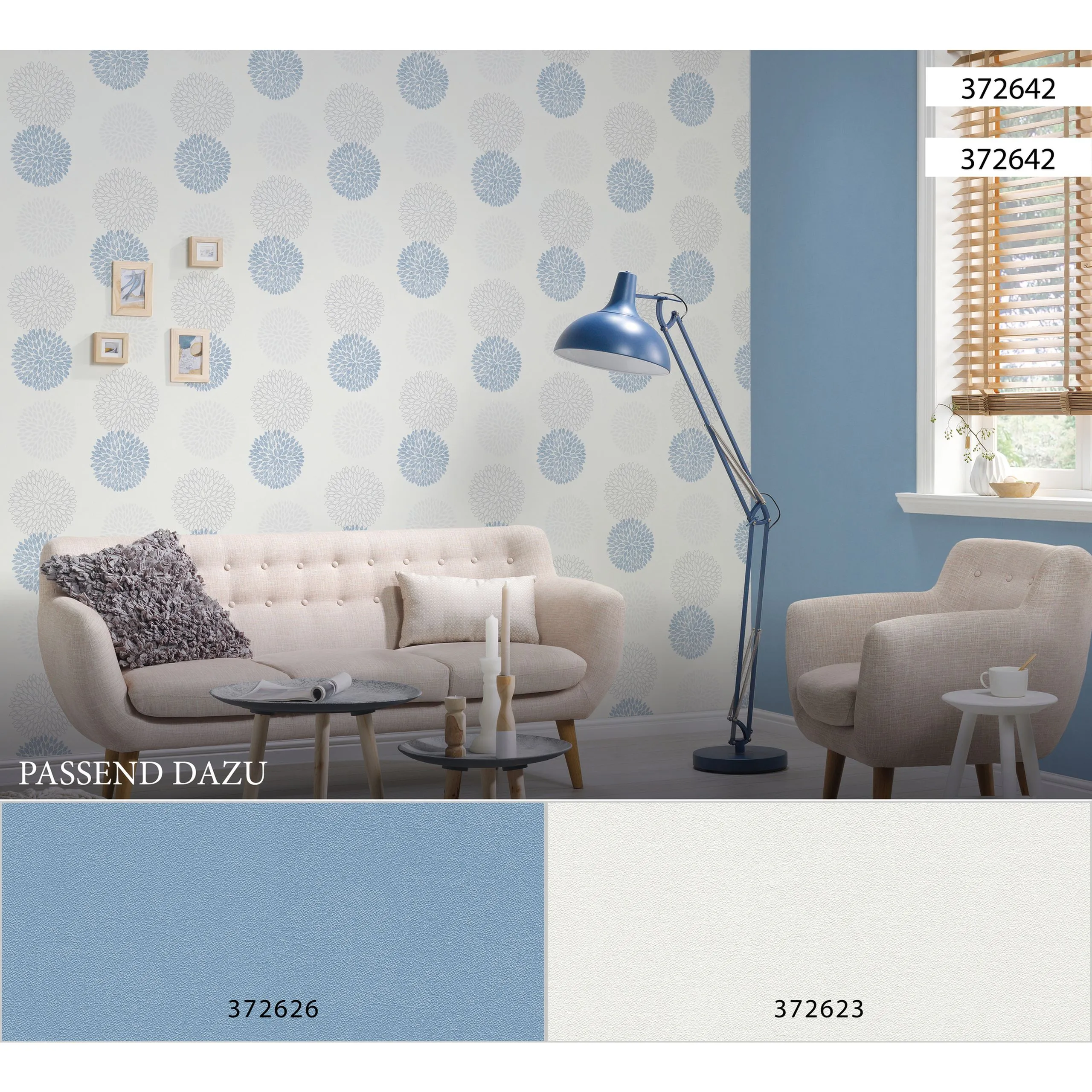 A.S. Creation Blooming | 372626 | Papier Peint Intissé Uni | 0.53 M X 10.05 M | Bleu 5 A.S. Creation Blooming | 372626 | Papier Peint Intissé Uni | 0.53 M X 10.05 M | Bleu – Image 3