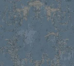 A.S. Creation History Of Art | 376485 | Papier Peint Intissé Baroque | 0.53 M X 10.05 M | Bleu