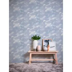 A.S. Creation Il Decoro | 560414 | Papier Peint Animaux Papier | 0.53 M X 10.05 M | Bleu -Fond D'écran Soldes 560414 3