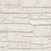 A.S. Creation Elements | 662316 | Papier Peint Intissé Pierre Brique | 0.53 M X 10.05 M | Blanc
