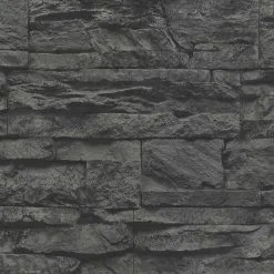 A.S. Creation Elements | 707123 | Papier Peint Intissé Pierre Brique | 0.53 M X 10.05 M | Gris