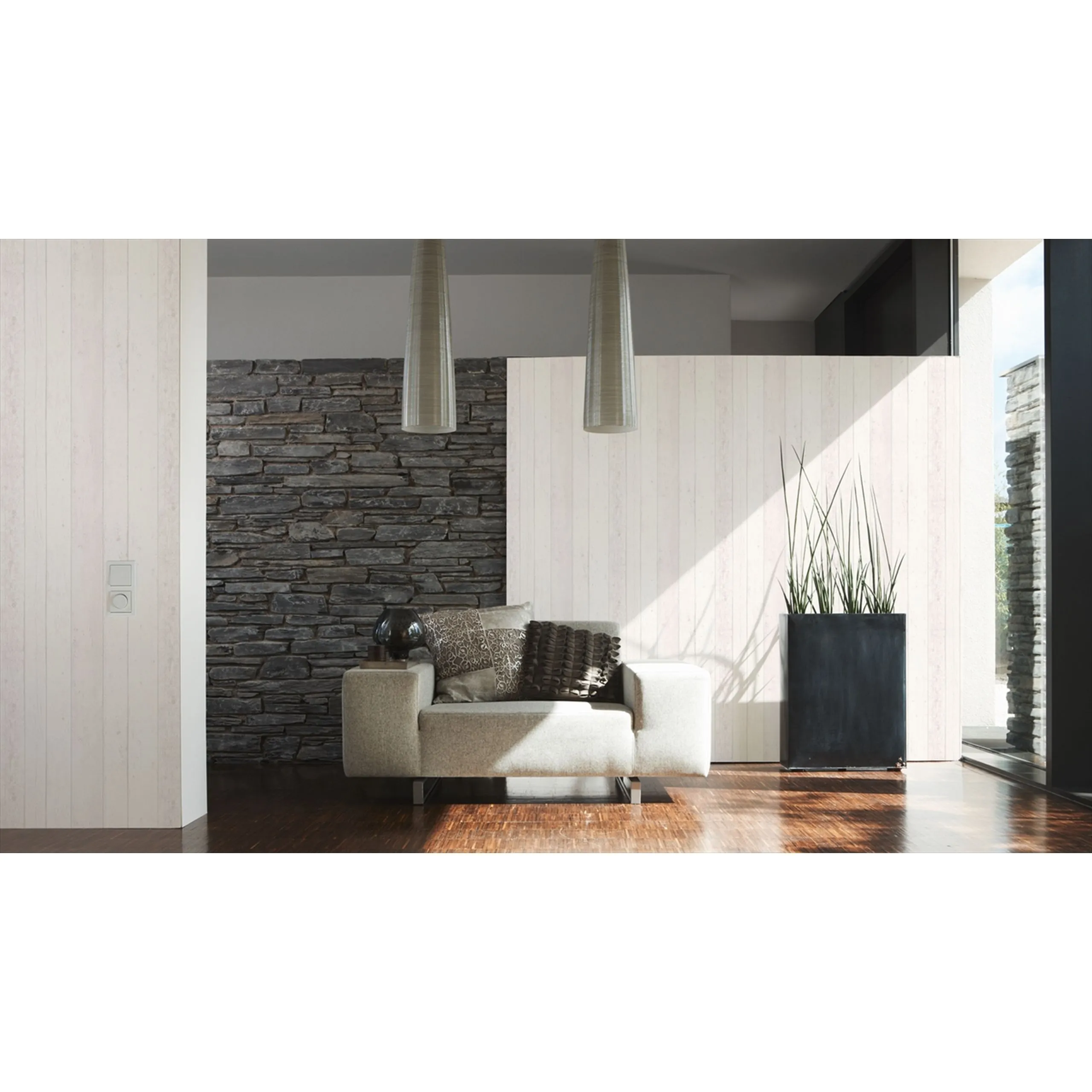 A.S. Creation Elements | 855046 | Papier Peint Bois Intissé | 0.53 M X 10.05 M | Blanc 5 A.S. Creation Elements | 855046 | Papier Peint Bois Intissé | 0.53 M X 10.05 M | Blanc – Image 3