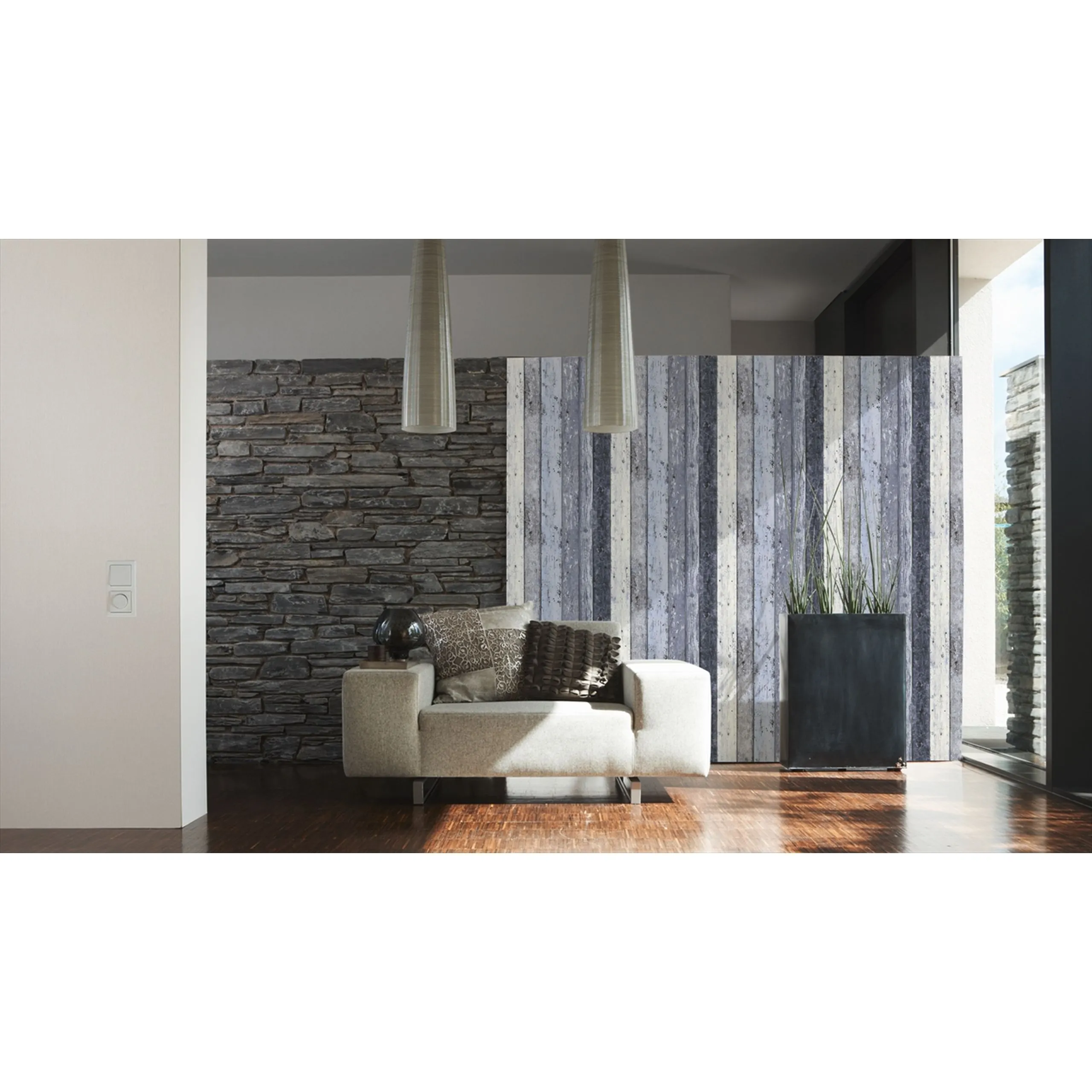 A.S. Creation Elements | 855060 | Papier Peint Bois Intissé | 0.53 M X 10.05 M | Bleu 7 A.S. Creation Elements | 855060 | Papier Peint Bois Intissé | 0.53 M X 10.05 M | Bleu – Image 5