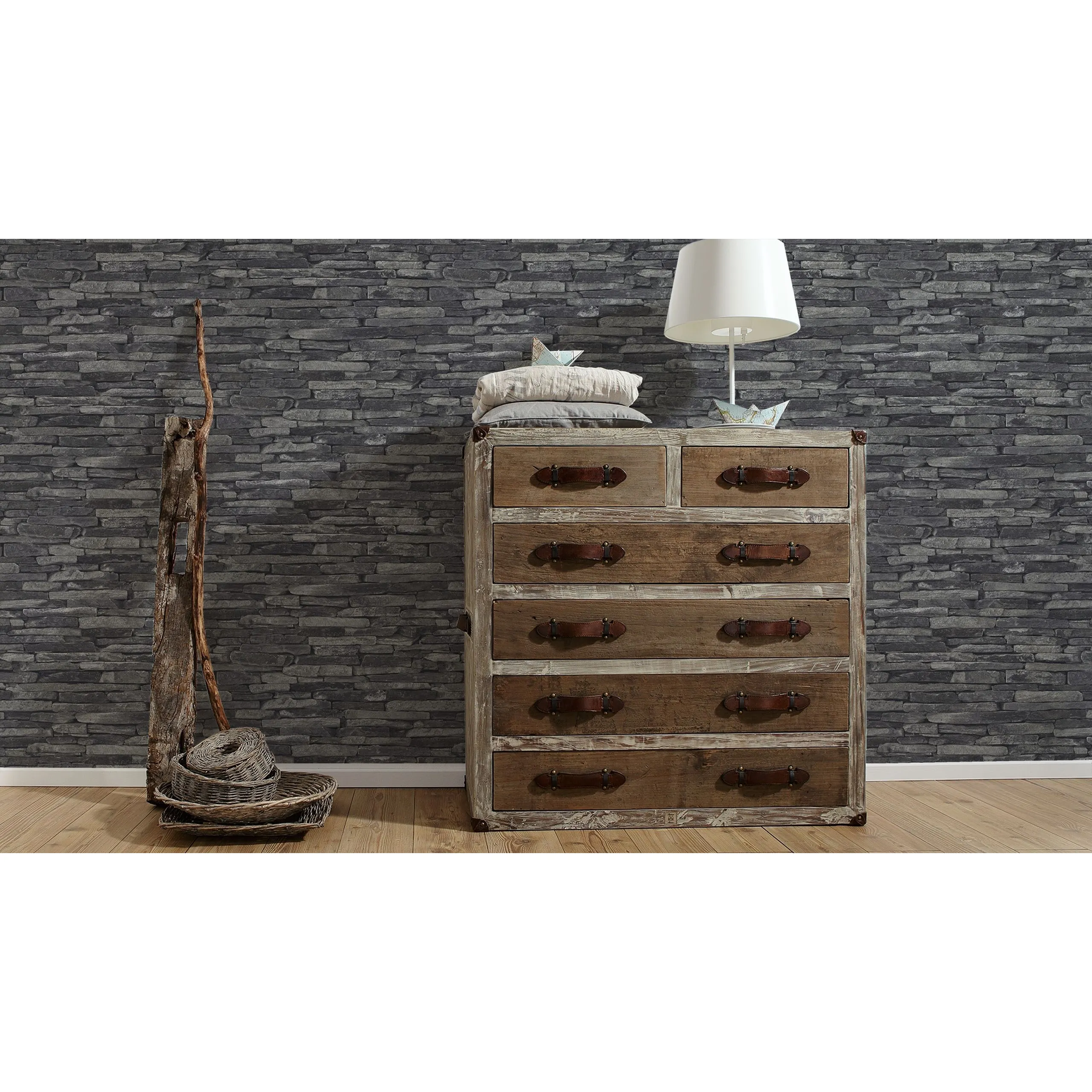 A.S. Creation Elements | 914224 | Papier Peint Intissé Pierre Brique | 0.53 M X 10.05 M | Gris 7 A.S. Creation Elements | 914224 | Papier Peint Intissé Pierre Brique | 0.53 M X 10.05 M | Gris – Image 5