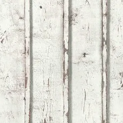 A.S. Creation Elements | 953701 | Papier Peint Bois Intissé | 0.53 M X 10.05 M | Blanc