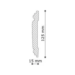 Cimaise Murale Noble NMC ARSTYL Z12 15 X 125 Mm Polyuréthane Résistant à L'impact Blanc