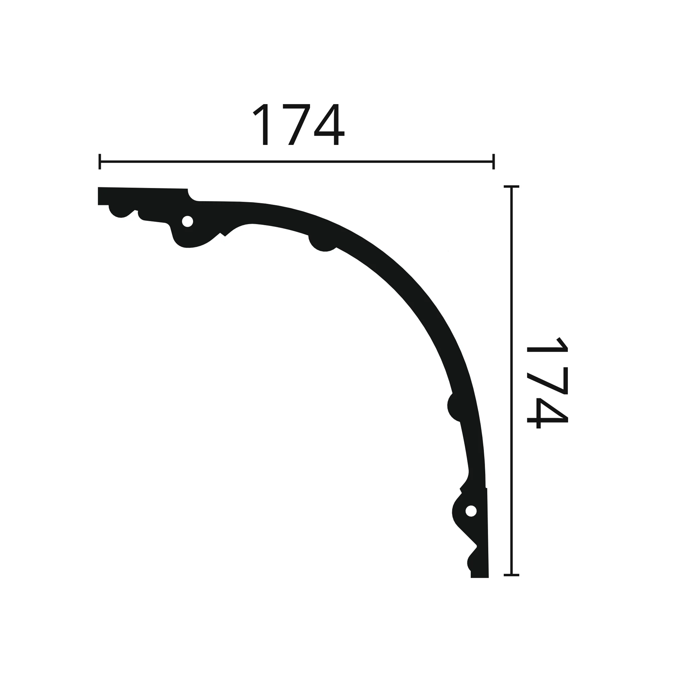 Moulure De Plafond Noble NMC ARSTYL Z40 170 X 175 Mm Polyuréthane Résistant à L'impact Blanc 3 Moulure De Plafond Noble NMC ARSTYL Z40 170 X 175 Mm Polyuréthane Résistant à L'impact Blanc