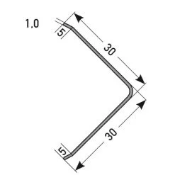 Auer Metallprofile Cornière De Protection 30 X 30 Mm | En Inox | 1 Arête | Adhésif Ou à Visser