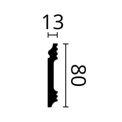 Plinthe D'époque NMC WALLSTYL FL1 Flex 12 X 80 Mm Polyuréthane Résistant, Imperméable, Flexible Blanc