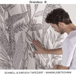 Grandeco | Space | RE1001 | Intissé Papier Peint | Uni | 10.05 X 0.53 M | Blanc -Fond D'écran Soldes Grandeco Tapezierhinweis 1