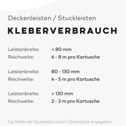 Moulure De Plafond Nouvelle Marbet B-23 | 70 X 71 Mm | Polystyrène -Fond D'écran Soldes Kleberverbrauch Deckenleisten 32