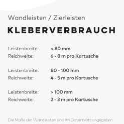 Cimaise Murale Moderne Marbet B-39 | 20 X 91 Mm | Polystyrène 15 Cimaise Murale Moderne Marbet B-39 | 20 X 91 Mm | Polystyrène -Fond D'écran Soldes Kleberverbrauch Wandleisten