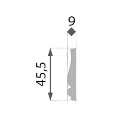 Cimaise Murale Nouvelle Marbet B-10 | 9 X 46 Mm | Polystyrène