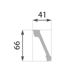 Moulure De Plafond Chic Marbet B-18 | 41 X 66 Mm | Polystyrène