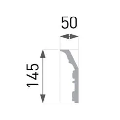 Moulure De Plafond Chic Marbet B-49 | 50 X 145 Mm | Polystyrène