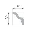 Moulure De Plafond De Qualité Marbet B-8 | 48 X 58 Mm | Polystyrène 1 Moulure De Plafond De Qualité Marbet B-8 | 48 X 58 Mm | Polystyrène -Fond D'écran Soldes MARBET B8 2