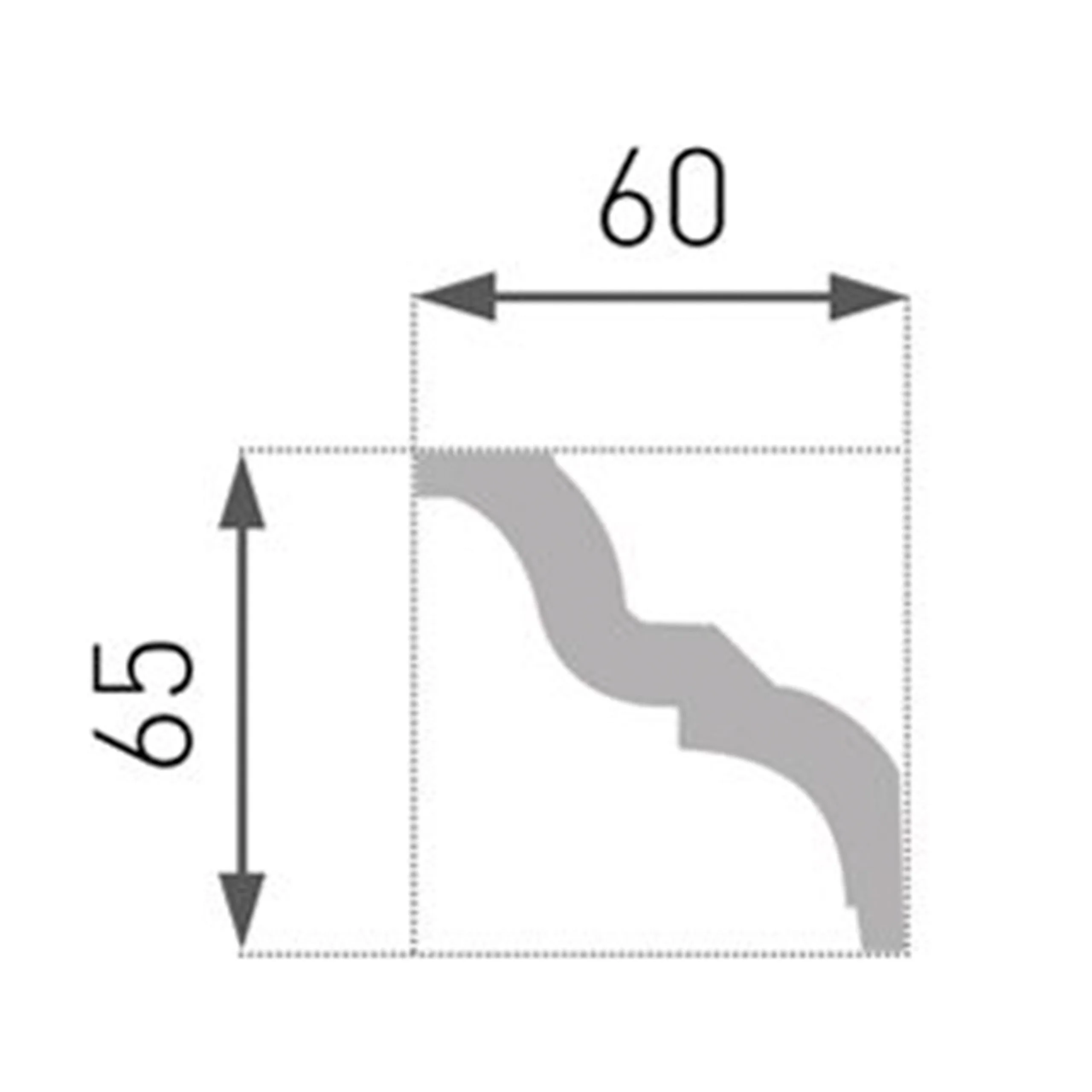 Moulure De Plafond Chic Marbet E-20 | 60 X 65 Mm | Polystyrène 3 Moulure De Plafond Chic Marbet E-20 | 60 X 65 Mm | Polystyrène