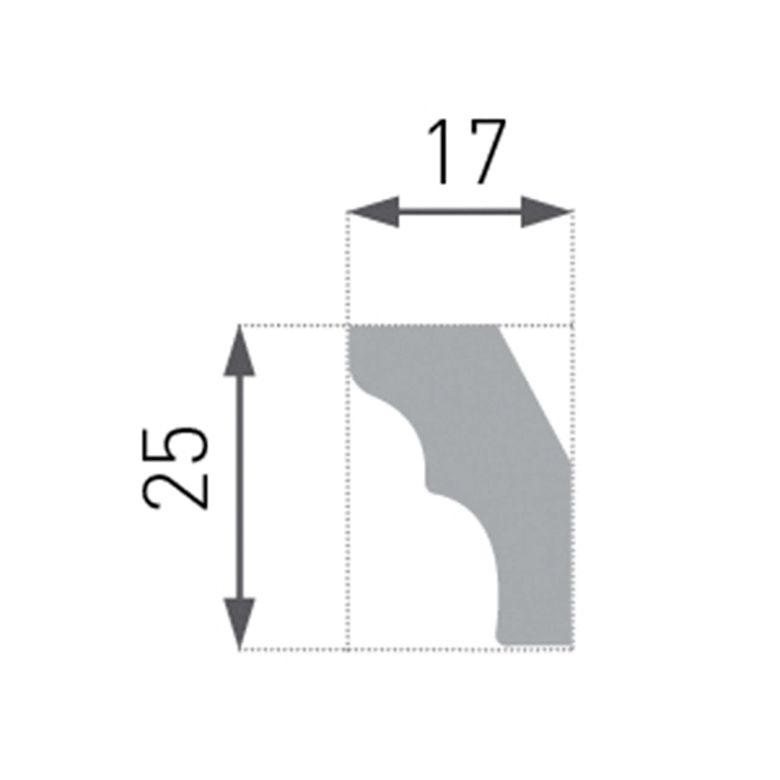 Moulure De Plafond Design Marbet E-2 | 17 X 25 Mm | Polystyrène Résistant à L'impact, à L'humidité 3 Moulure De Plafond Design Marbet E-2 | 17 X 25 Mm | Polystyrène Résistant à L'impact, à L'humidité