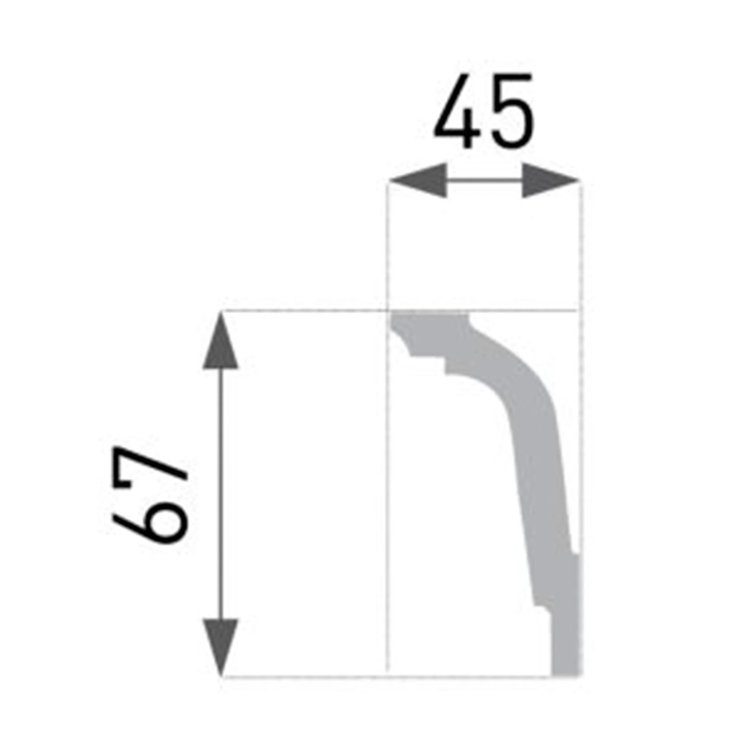 Moulure De Plafond Sobre Marbet E-35 | 45 X 67 Mm | Polystyrèn 3 Moulure De Plafond Sobre Marbet E-35 | 45 X 67 Mm | Polystyrèn