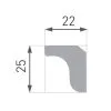 Moulure Moderne Marbet E-3 | 22 X 25 Mm | Polystyrène Résistant à L'impact, à L'humidité -Fond D'écran Soldes MARBET E3 2