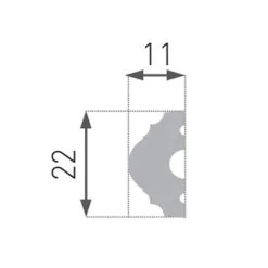 Cimaise Murale Moderne Marbet HW-1 | 11 X 22 Mm | Polystyrène Résistant à L'impact, à L'humidité