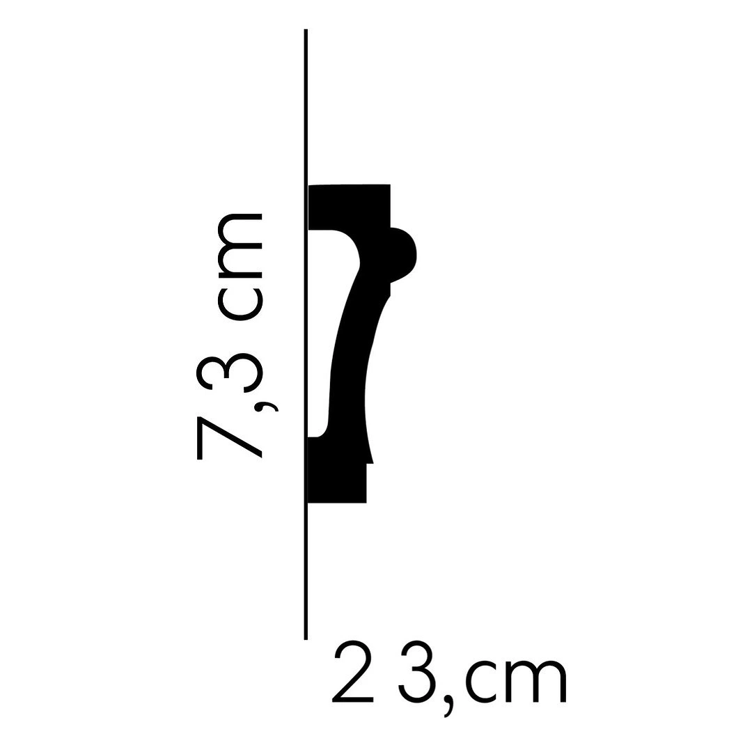 PROVISTON | Zierleiste "NE007" | 23 X 73 X 2000 Mm | Weiß | Wandleiste | Wanddekoration | Hochwertig 3 PROVISTON | Zierleiste "NE007" | 23 X 73 X 2000 Mm | Weiß | Wandleiste | Wanddekoration | Hochwertig