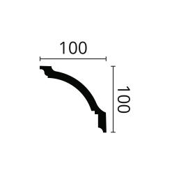 Moulure De Plafond Magnifique NMC NOMASTYL GP 100 X 100 Mm Polystyrène Léger Blanc
