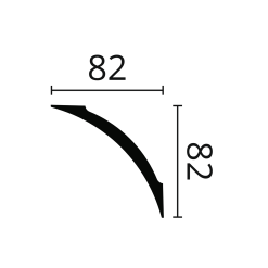 Moulure De Plafond Moderne NMC NOMASTYL PURE NE3 82 X 82 Mm Polystyrène Léger Blanc