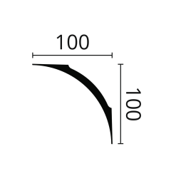 Moulure De Plafond Classique NMC NOMASTYL PURE NE4 100 X 100 Mm Polystyrène Léger Blanc