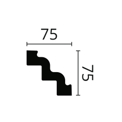 Moulure De Plafond Classique NMC NOMASTYL ST3 75 X 75 Mm Polystyrène Léger Blanc