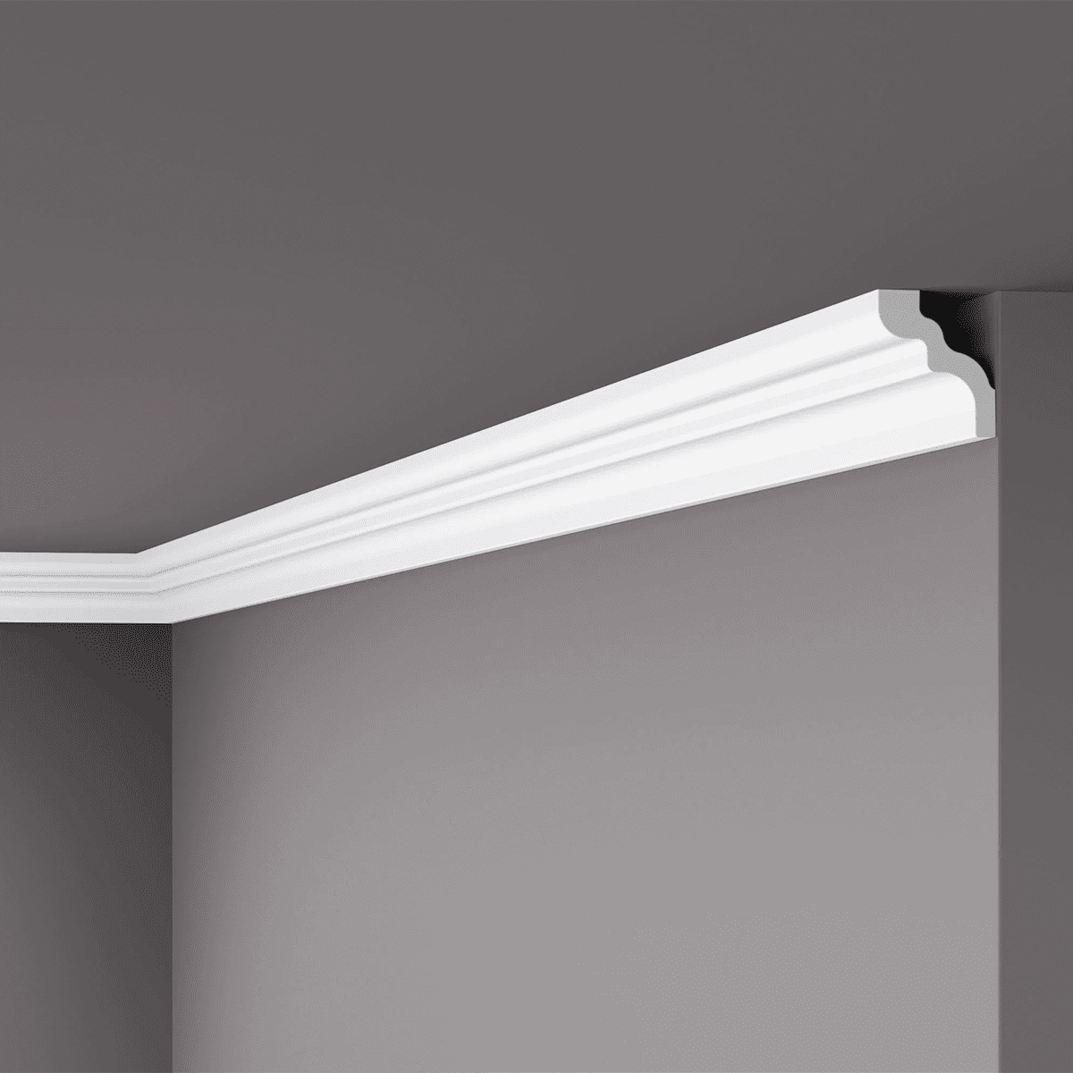 Moulure De Plafond Moderne NMC WALLSTYL WT9 40 X 50 Mm Polystyrène Résistant à L'impact Blanc – Image 2