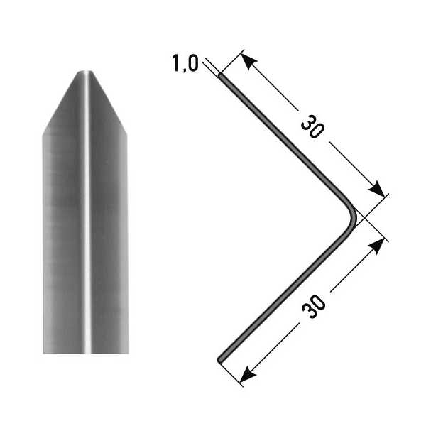 Auer Metallprofile Cornière De Protection 40 X 40 Mm Ou 50 X 50 Mm | Inox | à 3 Arêtes 4 Auer Metallprofile Cornière De Protection 40 X 40 Mm Ou 50 X 50 Mm | Inox | à 3 Arêtes – Image 2