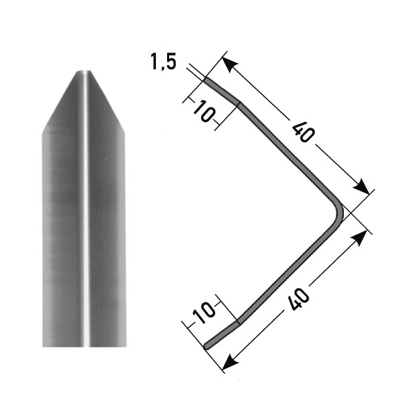 Auer Metallprofile Cornière De Protection 40 X 40 Mm | Aluminium | à 3 Arêtes | En Plusieurs Modèles 6 Auer Metallprofile Cornière De Protection 40 X 40 Mm | Aluminium | à 3 Arêtes | En Plusieurs Modèles – Image 4