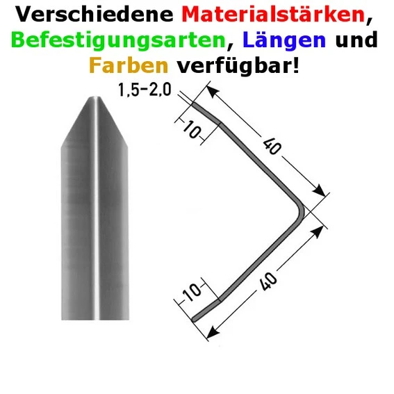 Auer Metallprofile Cornière De Protection 40 X 40 Mm | Aluminium | à 3 Arêtes | En Plusieurs Modèles 5 Auer Metallprofile Cornière De Protection 40 X 40 Mm | Aluminium | à 3 Arêtes | En Plusieurs Modèles – Image 3