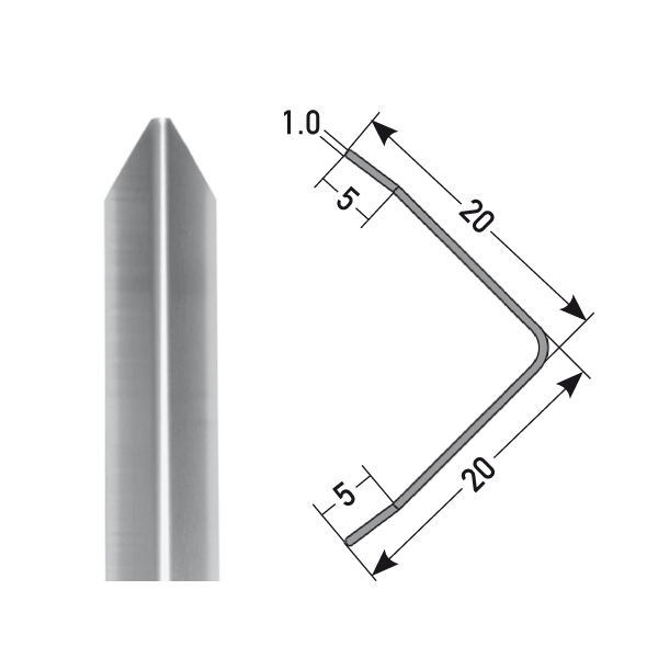 PROVISTON Cornière De Protection 20 X 20 Mm En Inox | à 3 Arêtes | Adhésif Ou Non-percé 4 PROVISTON Cornière De Protection 20 X 20 Mm En Inox | à 3 Arêtes | Adhésif Ou Non-percé – Image 2