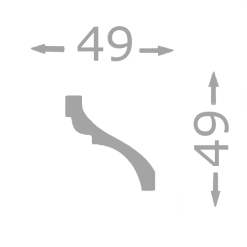 Wiesemann Moulure De Plafond Noble | 49 X 49 Mm | Polystyrène -Fond D'écran Soldes lei602a ps