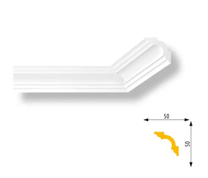 Moulure De Plafond Sobre Marbet E-14 | 50 X 50 Mm | Polystyrène Résistant à L'impact, à L'humidité 7 Moulure De Plafond Sobre Marbet E-14 | 50 X 50 Mm | Polystyrène Résistant à L'impact, à L'humidité – Image 5