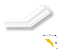 Moulure De Plafond Design Marbet E-4 | 30 X 30 Mm | Polystyrène Résistant à L'impact, à L'humidité -Fond D'écran Soldes marbet e4