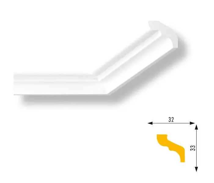 Moulure De Plafond Sublime Marbet E-6 | 32 X 33 Mm | Polystyrène Résistant à L'impact, à L'humidité 7 Moulure De Plafond Sublime Marbet E-6 | 32 X 33 Mm | Polystyrène Résistant à L'impact, à L'humidité – Image 5
