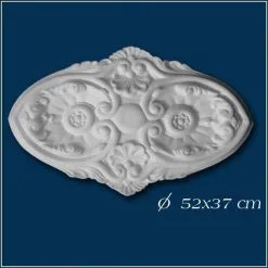 Rosace Chic Wiesemann RO-1 | Ø 52 X 37 Cm | Polystyrène Léger Blanc