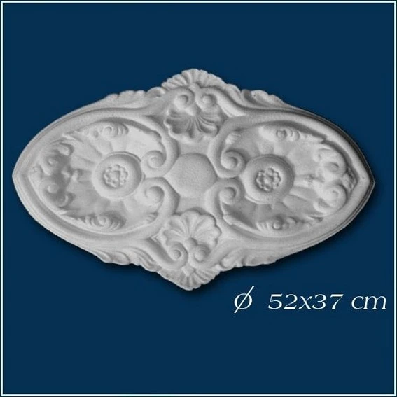 Rosace Chic Wiesemann RO-1 | Ø 52 X 37 Cm | Polystyrène Léger Blanc 3 Rosace Chic Wiesemann RO-1 | Ø 52 X 37 Cm | Polystyrène Léger Blanc