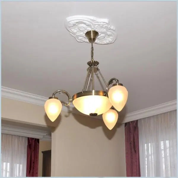 Rosace Chic Wiesemann RO-1 | Ø 52 X 37 Cm | Polystyrène Léger Blanc 4 Rosace Chic Wiesemann RO-1 | Ø 52 X 37 Cm | Polystyrène Léger Blanc – Image 2