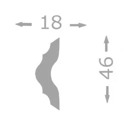 Wiesemann Cimaise Murale Chic | 18 X 46 Mm | Polystyrène