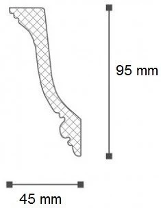 Moulure De Plafond Sublime NMC NOMASTYL New Skin E13 45 X 95 Mm Polystyrène Léger Blanc