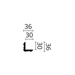 Cornière D'époque NMC WALLSTYL WE2 36 X 36 Mm Polystyrène Résistant à L'impact, L'humidité Blanc