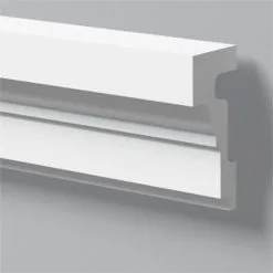 Cimaise Murale Nouvelle NMC WALLSTYL WL4 40 X 100 Mm Polystyrène Résistant à L'impact Blanc -Fond D'écran Soldes wl4